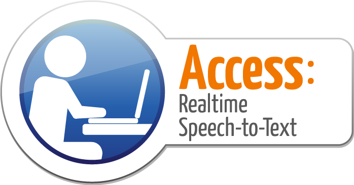 Access real-time speech to text logo