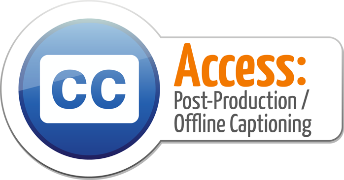 Access post-production offline captioning logo