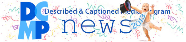 Words- Described and Captioned Media Program News. Baby New Year dances happily, wearing a 2013 sash and holding a top hat while confetti falls all around.