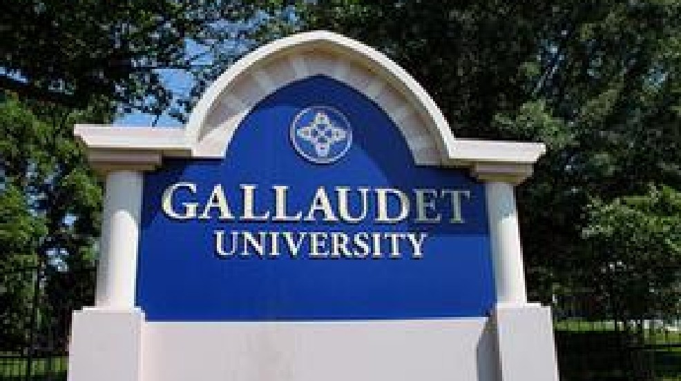 Sign Gallaudet University.
