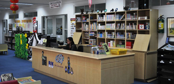 A school library.