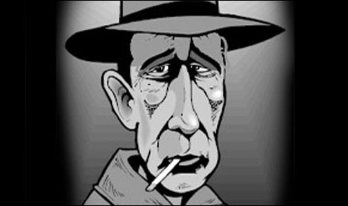Caricature of Humphrey Bogart