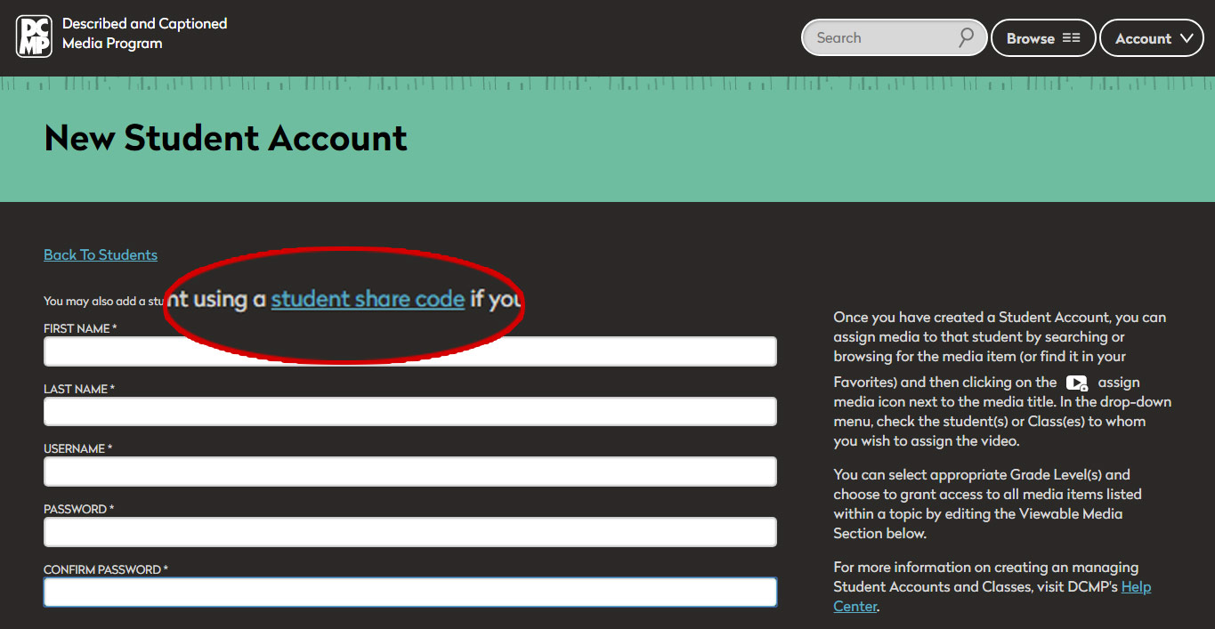 link student share code.