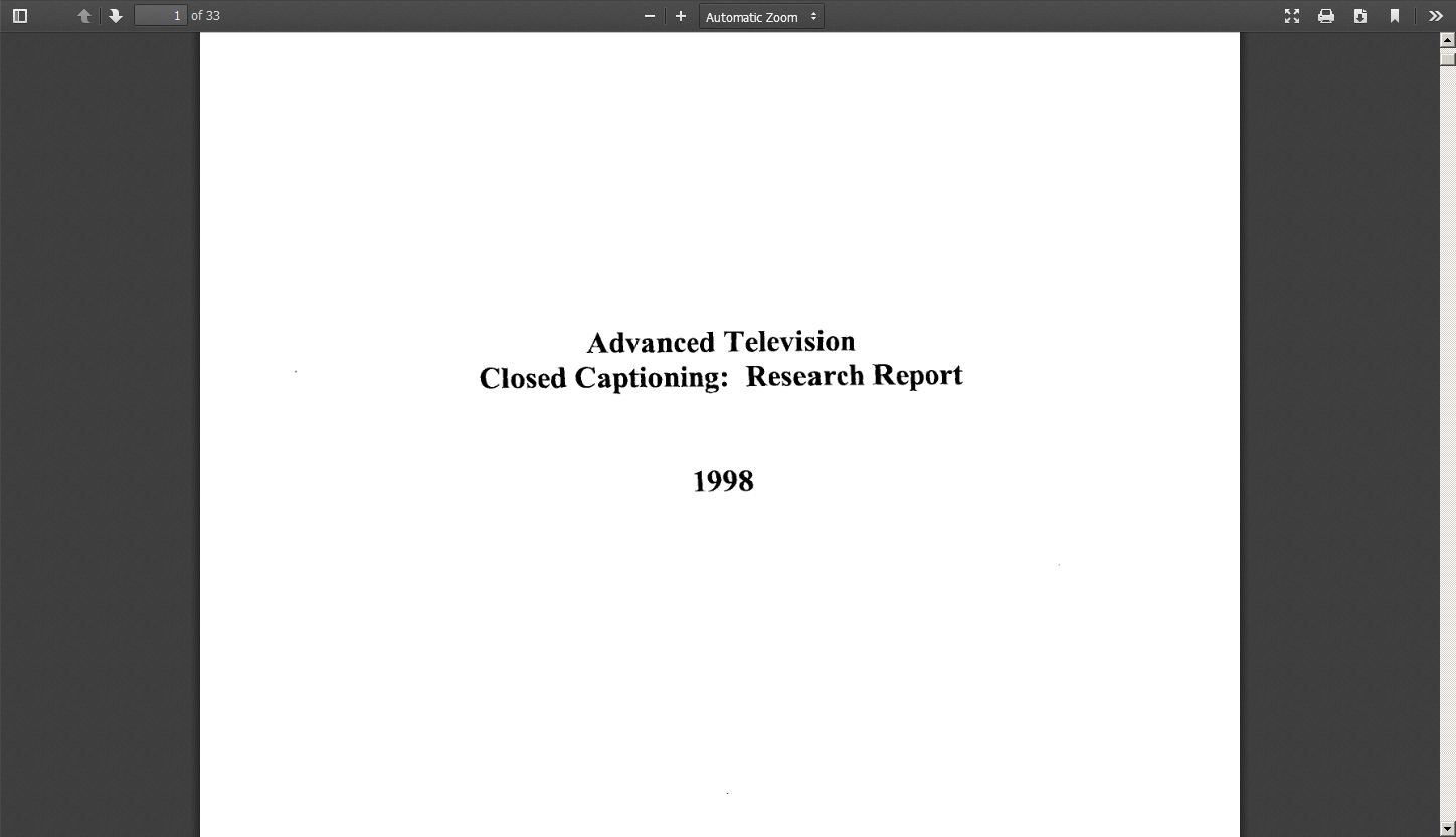 Image from: Advanced Television Closed Captioning Research Report