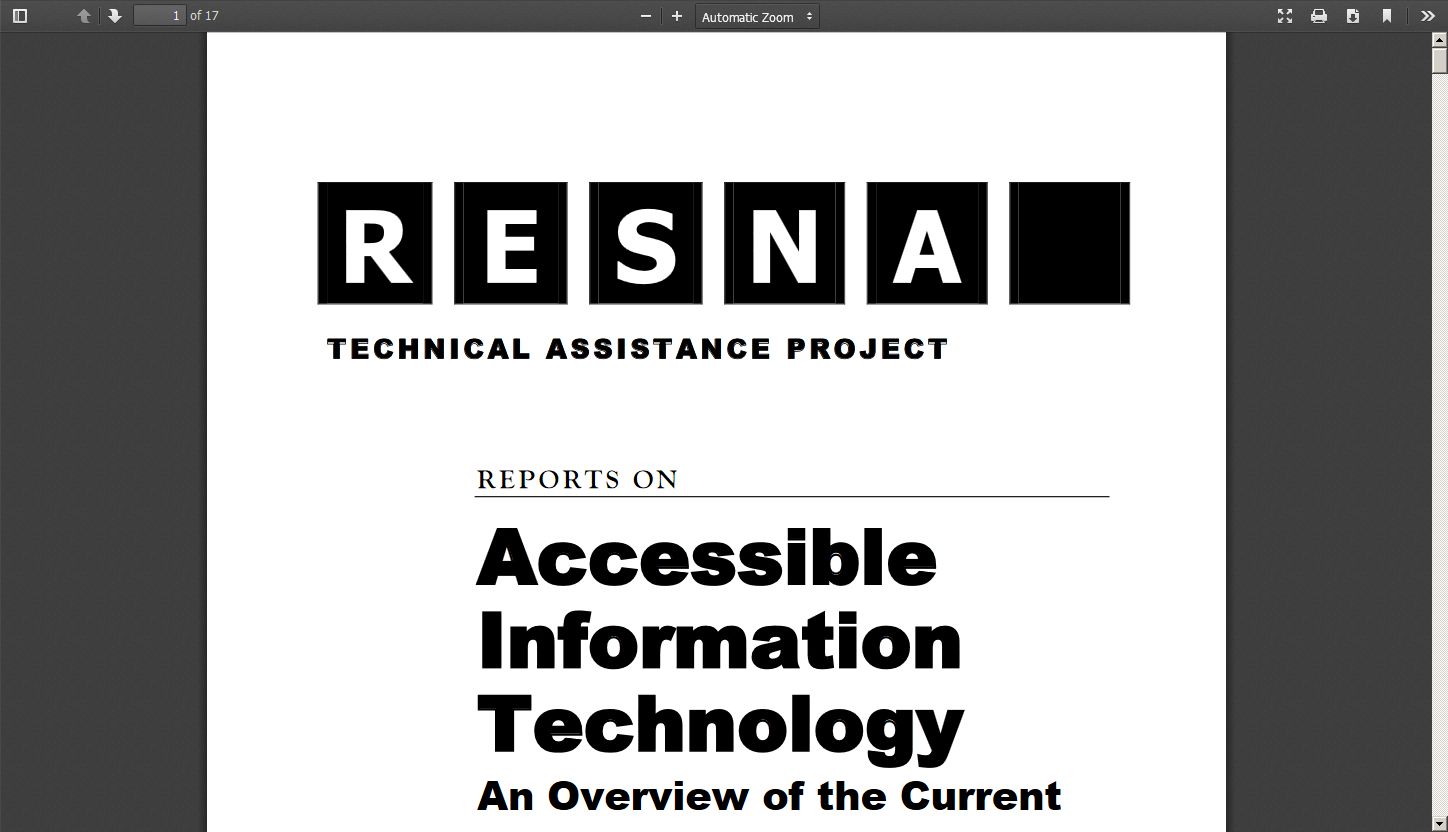 Accessible Information Technology: An Overview of the Current State of Federal and State Laws and Policies