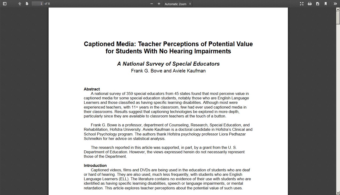 Surveys of Specific Learning Disabilities