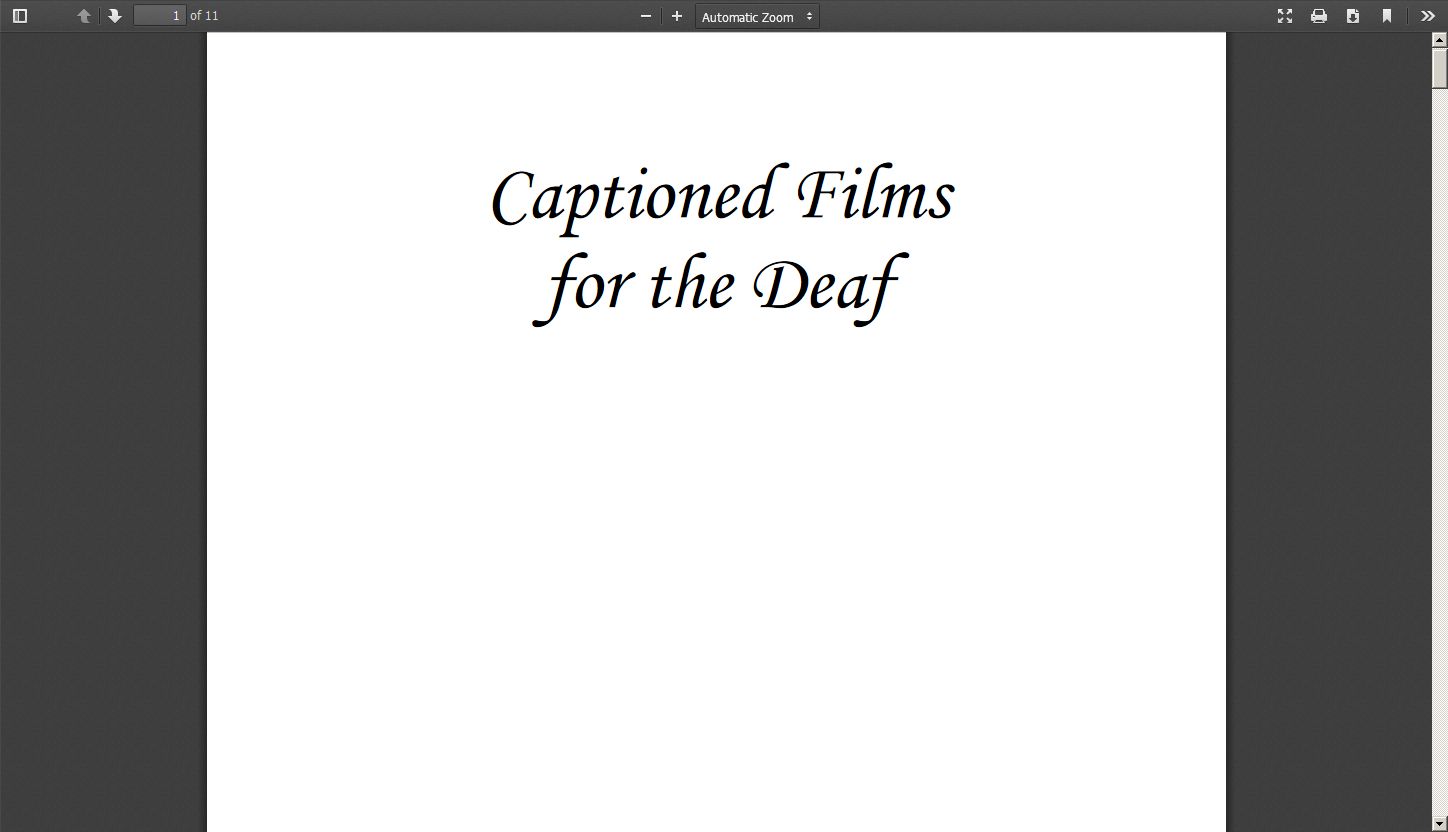 Captioned Films for the Deaf