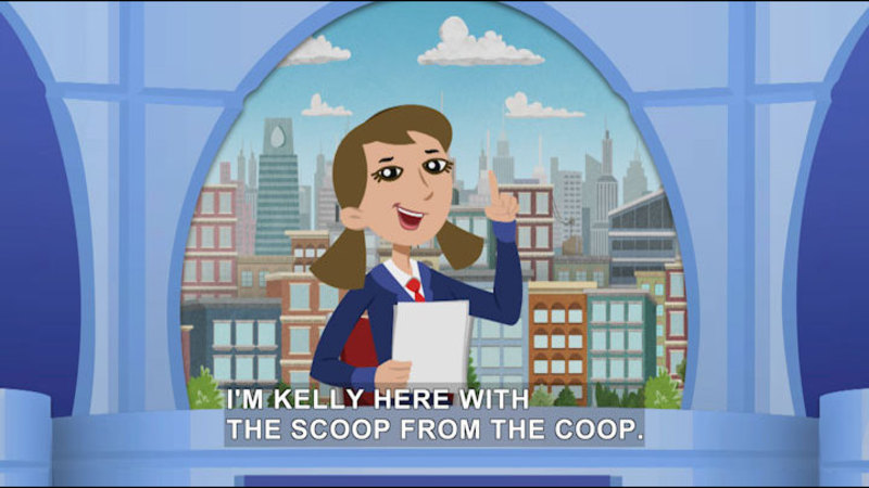 Still image from The Chica Show: Reporting for WCLUCK / Doctor Chica