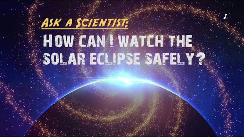 Bright light appearing behind the horizon of a planet. Ask a Scientist: How can I watch the solar eclipse safely?