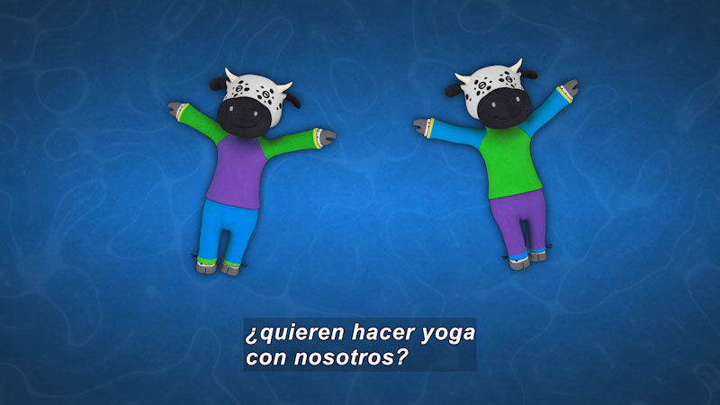 Still image from Ooommm Mmmooo Yoga For Children: Inseparable Pati & Ani--Aquatic Relaxation (Spanish)