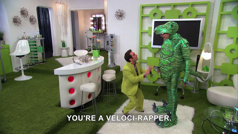 Still image from The Fresh Beat Band: Veloci-Rap-Star