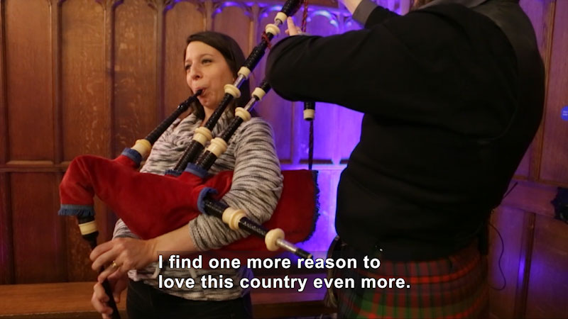 Still image from Bare Feet With Mickela Mallozzi: Hogmanay in Scotland
