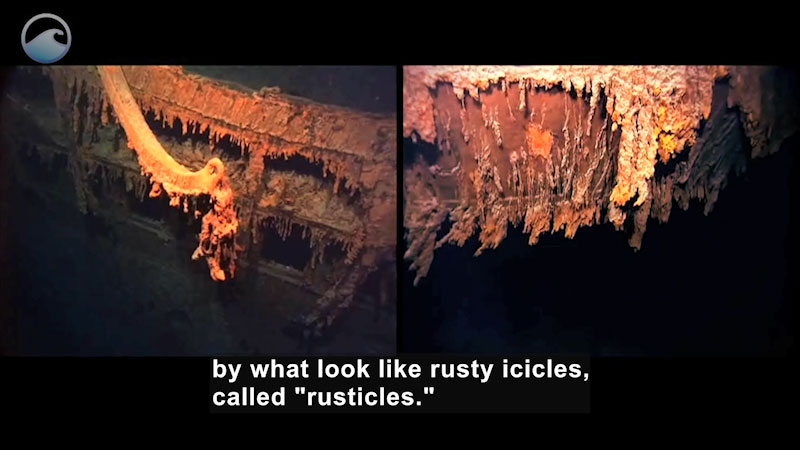 Still image from The Titanic Wrecksite