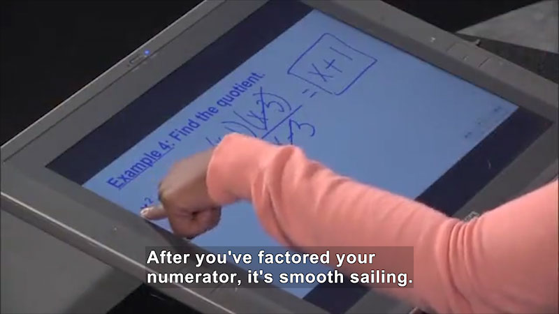 Still image from Welcome to Algebra I: Dividing Polynomials