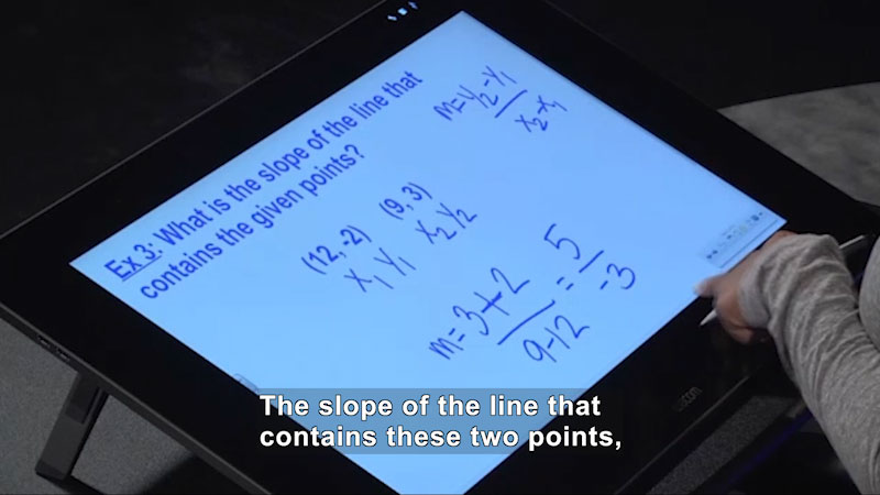 Still image from Welcome to Algebra I: Calculating the Slope When Given Two Points
