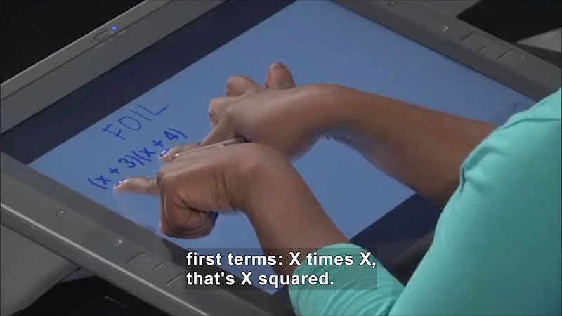 Still image from Welcome to Algebra I: Factoring Trinomials With a Leading Coefficient of 1