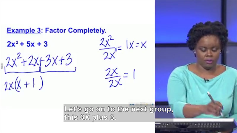 Still image from Welcome to Algebra I: Factoring Trinomials With a Leading Coefficient Not Equal to 1