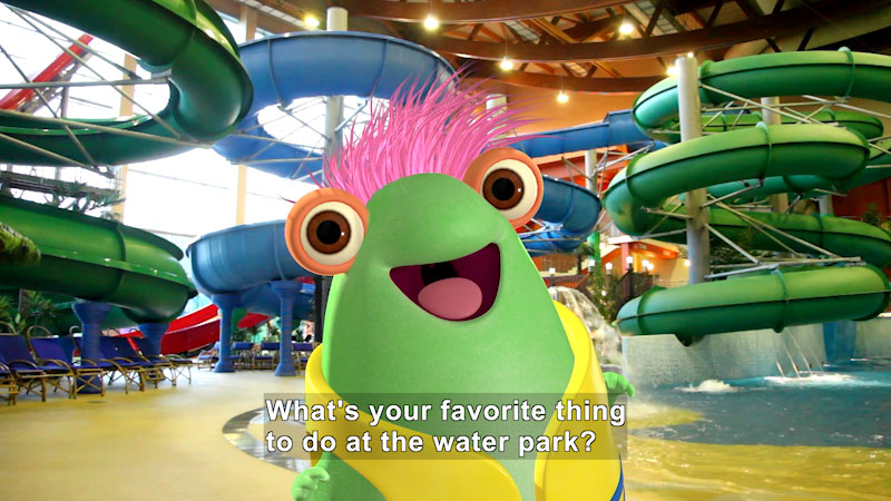 Still image from Marvie Visits a Water Park