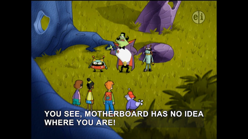 Still image from Cyberchase: Size Me Up