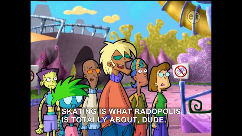 Still image from Cyberchase: Totally Rad