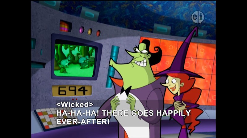 Still image from Cyberchase: Harriet Hippo & The Mean Green