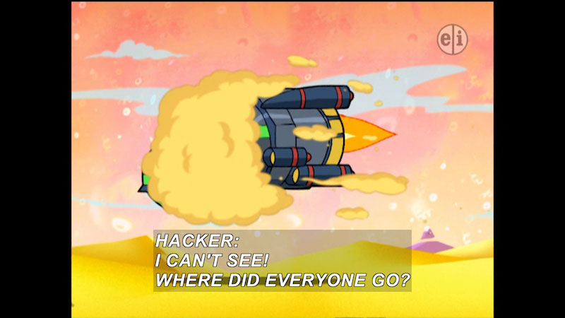 Still image from Cyberchase: The Grapes of Plath