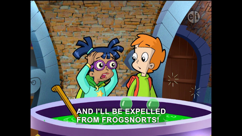 Still image from Cyberchase: Shari Spotter and the Cosmic Crumpets