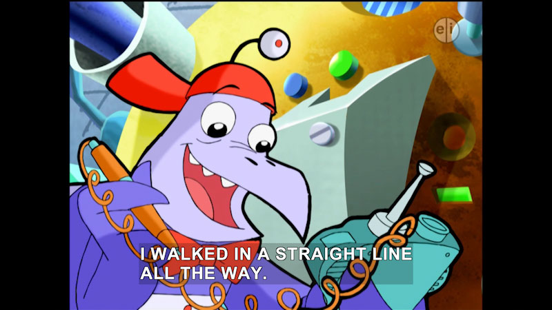 Still image from Cyberchase: On the Line