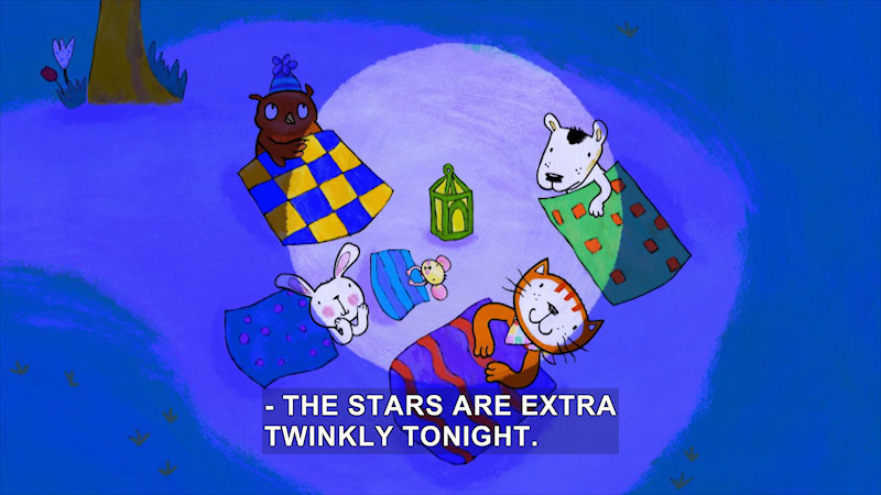 Still image from Poppy Cat: Starry Night