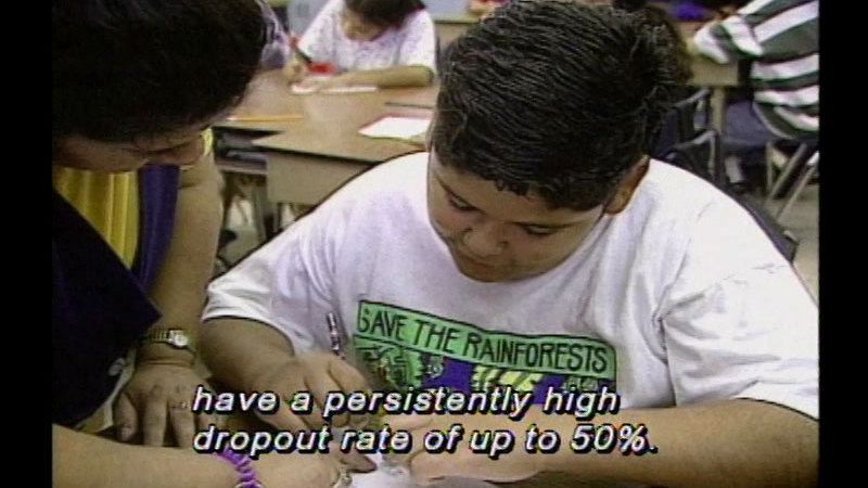 Still image from Hispanic Americans: Hispanic Education At The Crossroads