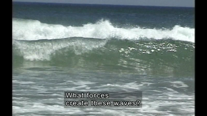 Waves in the ocean. Caption: What forces create these waves?