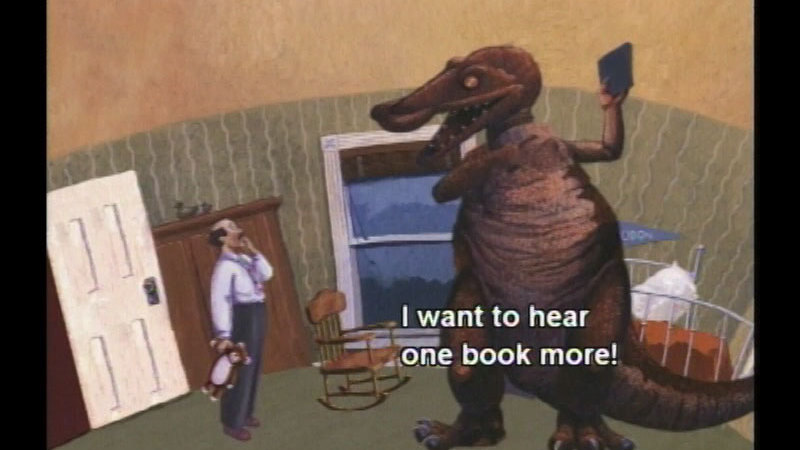 Still image from How Do Dinosaurs Say Goodnight?
