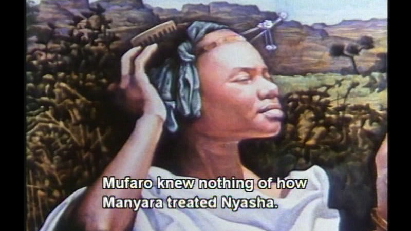 Still image from Mufaro's Beautiful Daughters