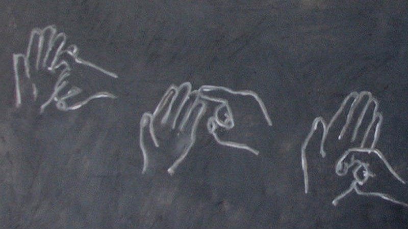 Still image from Construct In ASL