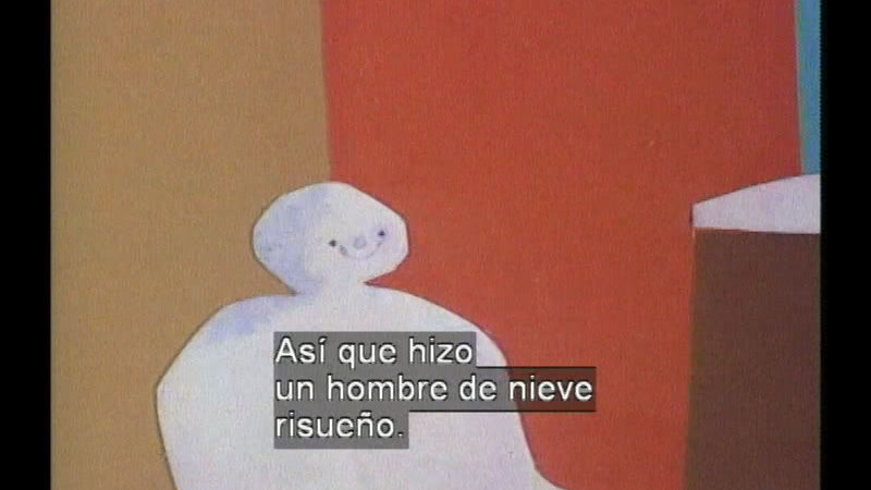 Still image from The Snowy Day (Spanish)