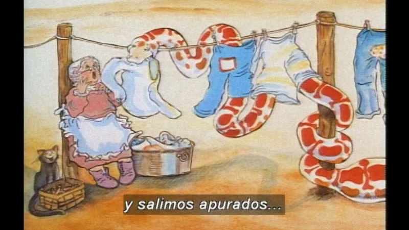 Still image from The Day Jimmy's Boa Ate The Wash (Spanish)