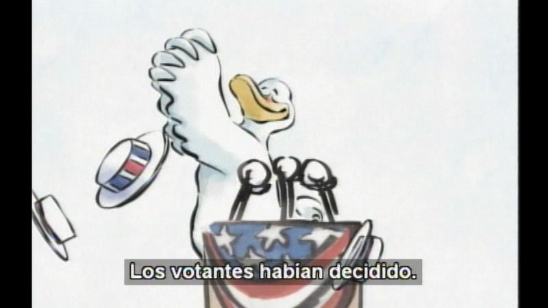 Still image from Duck For President (Spanish)