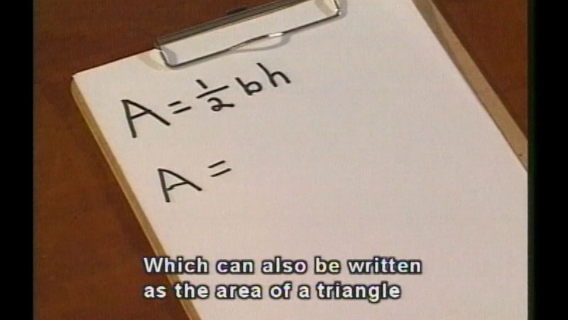 Still image from Geometry 1: Areas Of Parallelograms, Trapezoids, Triangles, Circles And Circumference