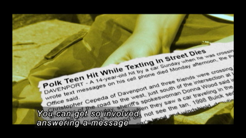 Still image from B Careful When U Txt: The Dangers Of Texting And Sexting