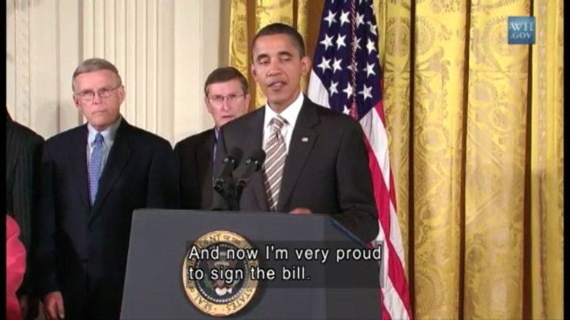Still image from President Obama Signs 21st Century Communications & Video Accessibility Act