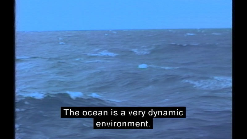 Waves on the open ocean. Caption: The ocean is a very dynamic environment.
