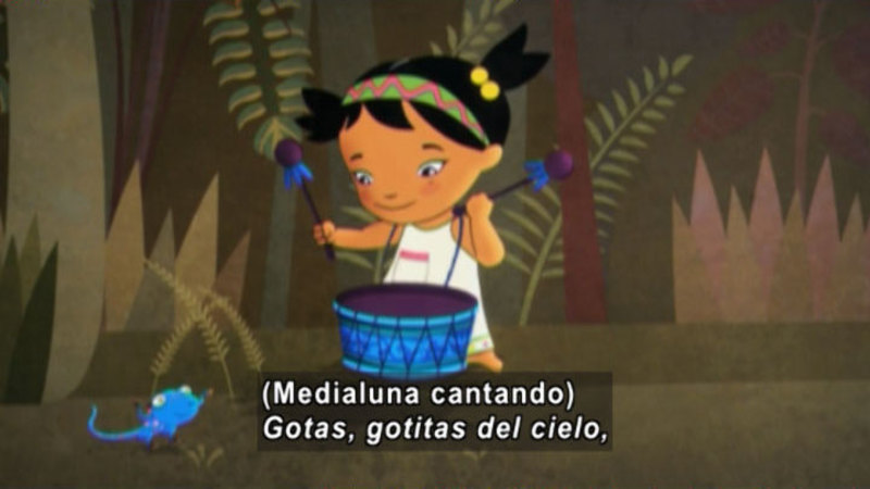 Still image from Medialuna And The Magic Nights: The Rain Drum (Spanish)
