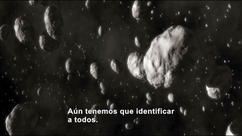 Still image from Science Video Vocab: Asteroid (Spanish)