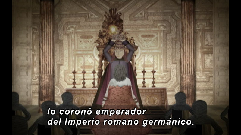 Still image from The Time Compass: The Carolingian Empire (Spanish)