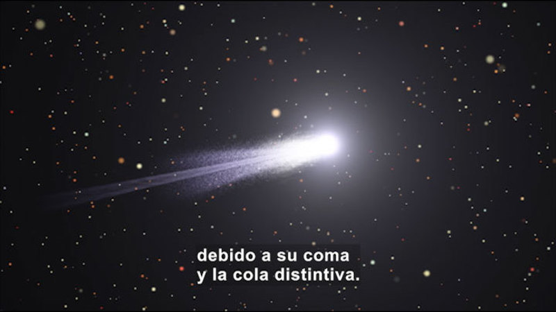 Still image from Science Video Vocab: Comet (Spanish)