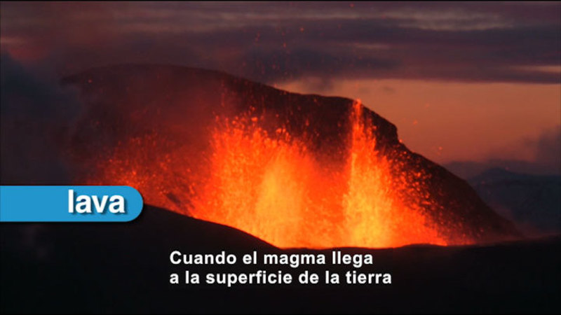 Still image from Science Video Vocab: Volcanism (Spanish)