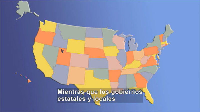 Still image from Social Studies Video Vocab: Federal Government (Spanish)