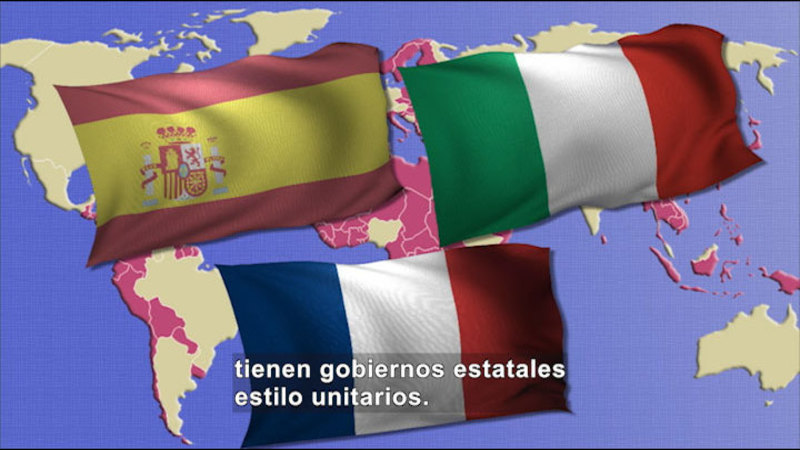 Still image from Social Studies Video Vocab: Unitary Government (Spanish)