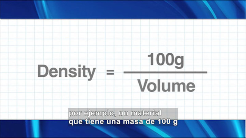 Still image from Science Video Vocab: Density (Spanish)