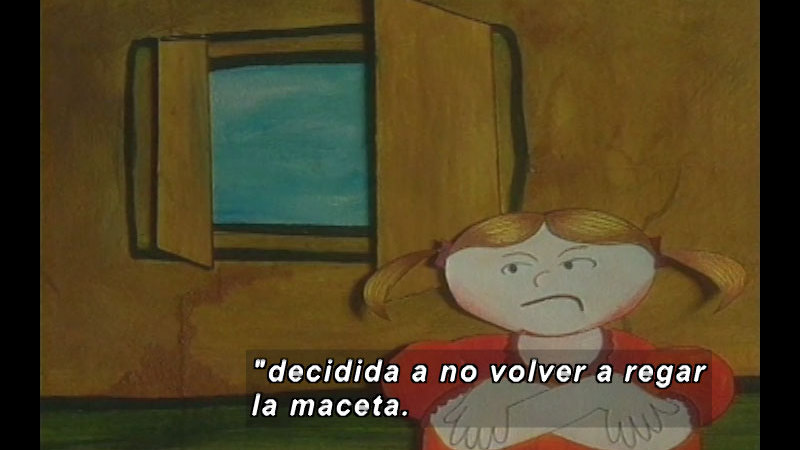Still image from Kool Books: The Basil Pot (Spanish)